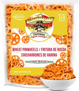 Don Turinos Duritos wheels snack bag shows ready-to-fry crisp texture.