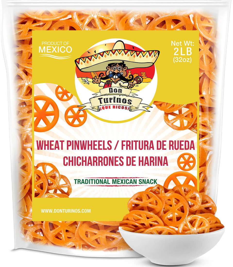 Don Turinos Duritos wheels snack bag shows ready-to-fry crisp texture.