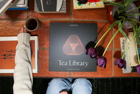 Dona Tea Library sachets arranged for convenient at-home tea rituals.