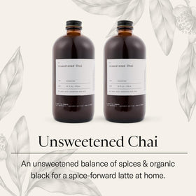 DONA chai concentrate poured with milk creates café-style lattes.