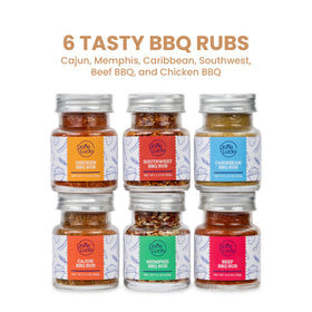 Done Lucky Caribbean Rub bottle with citrusy warmth for seafood and chicken