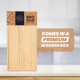 Done Lucky Memphis Rub bottle offering smoky, tangy profile for ribs and beef