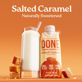 DONE Salted Caramel glass pour with creamy foam