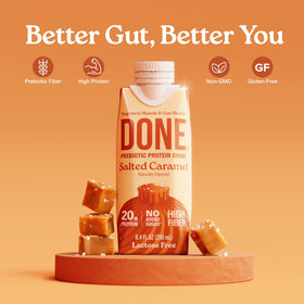 DONE Creamy texture close-up illustrating smooth satisfying protein