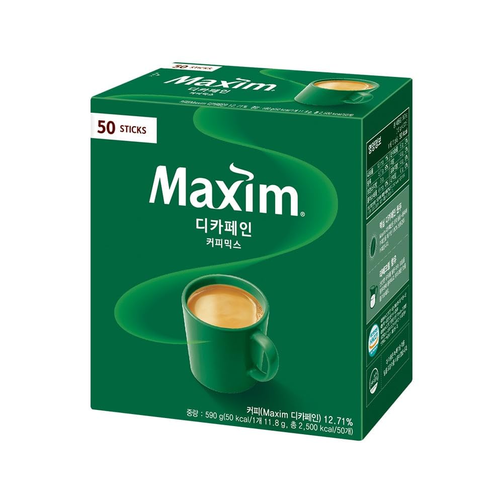 Dongsuh Maxim Decaf Coffee Mix kitchen scene highlighting simple preparation