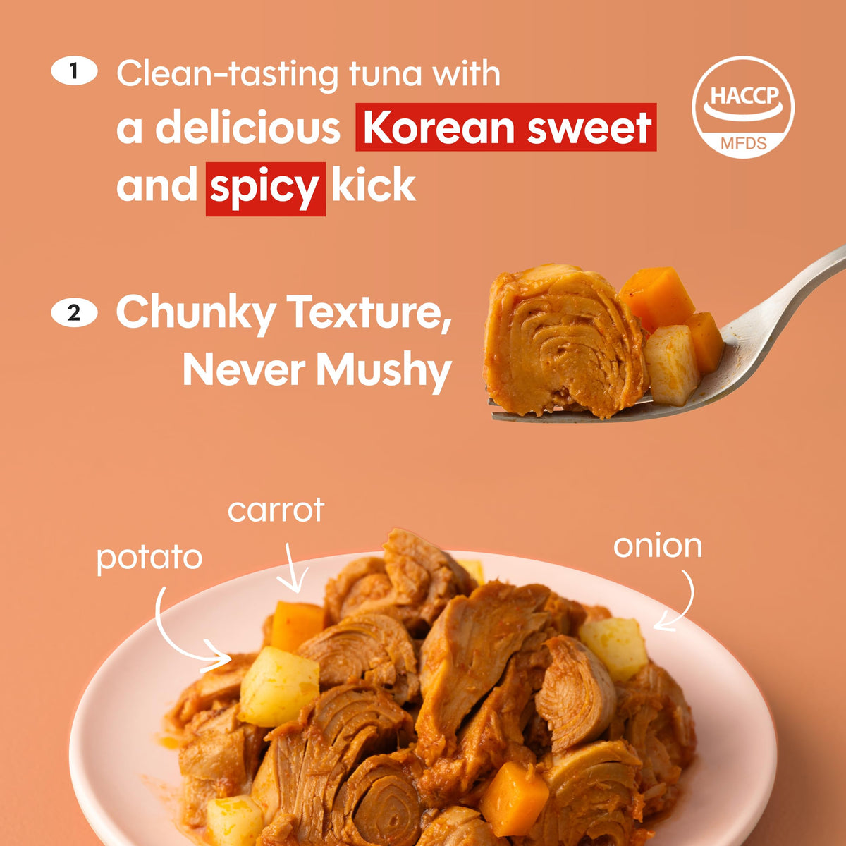 Dongwon Spicy Korean Tuna provides about 18g protein per can.
