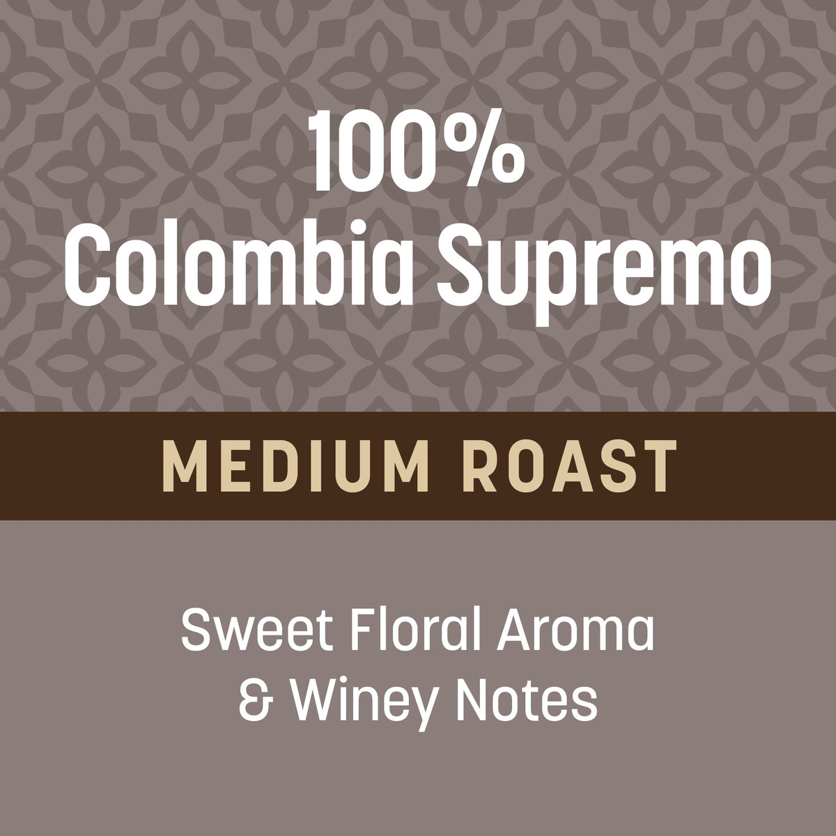 One-way valve on Don Francisco's Supremo bag maintains flavor.