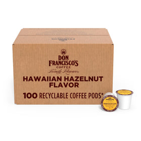 Don Francisco's Hawaiian Hazelnut coffee pods pack for easy daily brewing