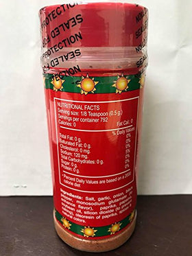 Don Sazon Carne Asada Seasoning bottle in hand for quick marination.