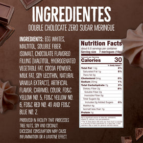 Don't Worry Meringue Cookies Double Chocolate Crisp, low-carb dessert option.