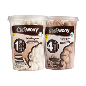 Don't Worry Meringue Cookies double chocolate close-up, crisp shell and airy center showcased.