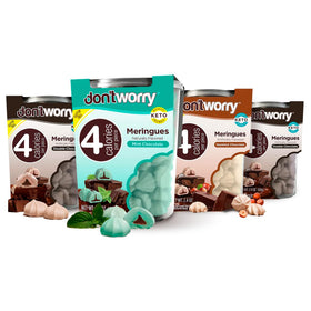 Don't Worry meringue double chocolate cookies offer a light, satisfying bite with low calorie appeal.