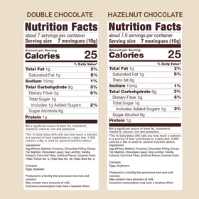 Don't Worry Meringue hazelnut chocolate center: rich flavor with four calories per piece.