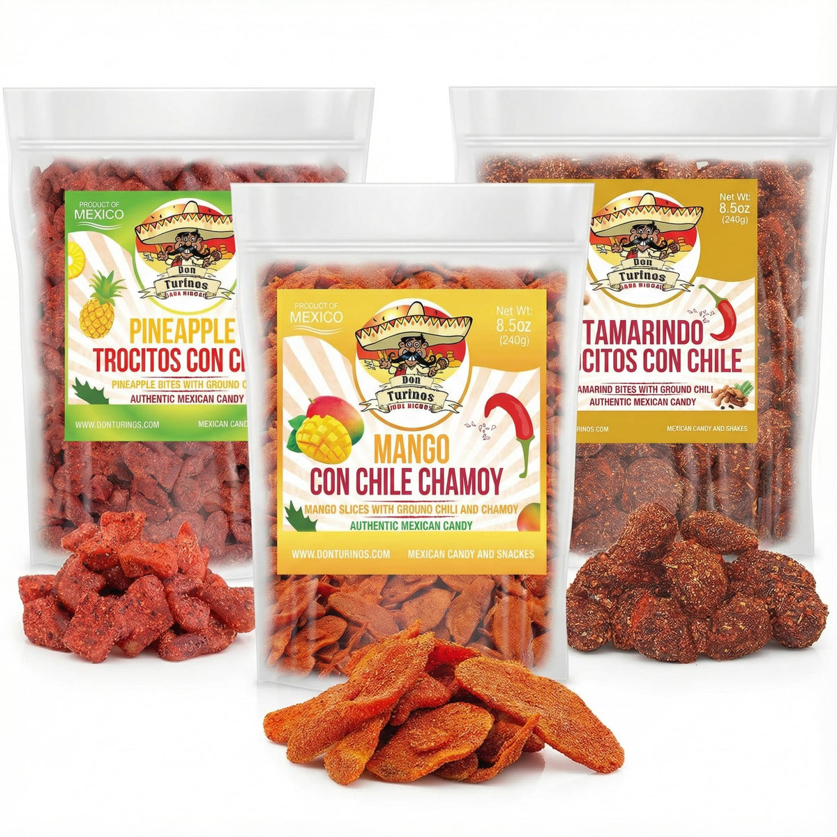 Don Turinos Mango Chamoy 8.5oz bag for on the go snacks with bold sweet-tart flavor