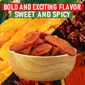 Don Turinos Pineapple Chili close up highlights bright coating and texture