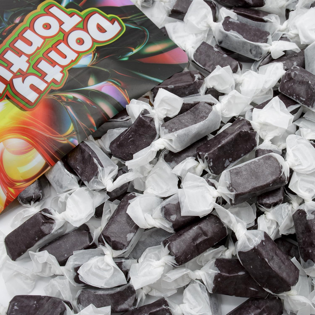 Donty-Tonty individually wrapped candies displayed for gifting and sharing.