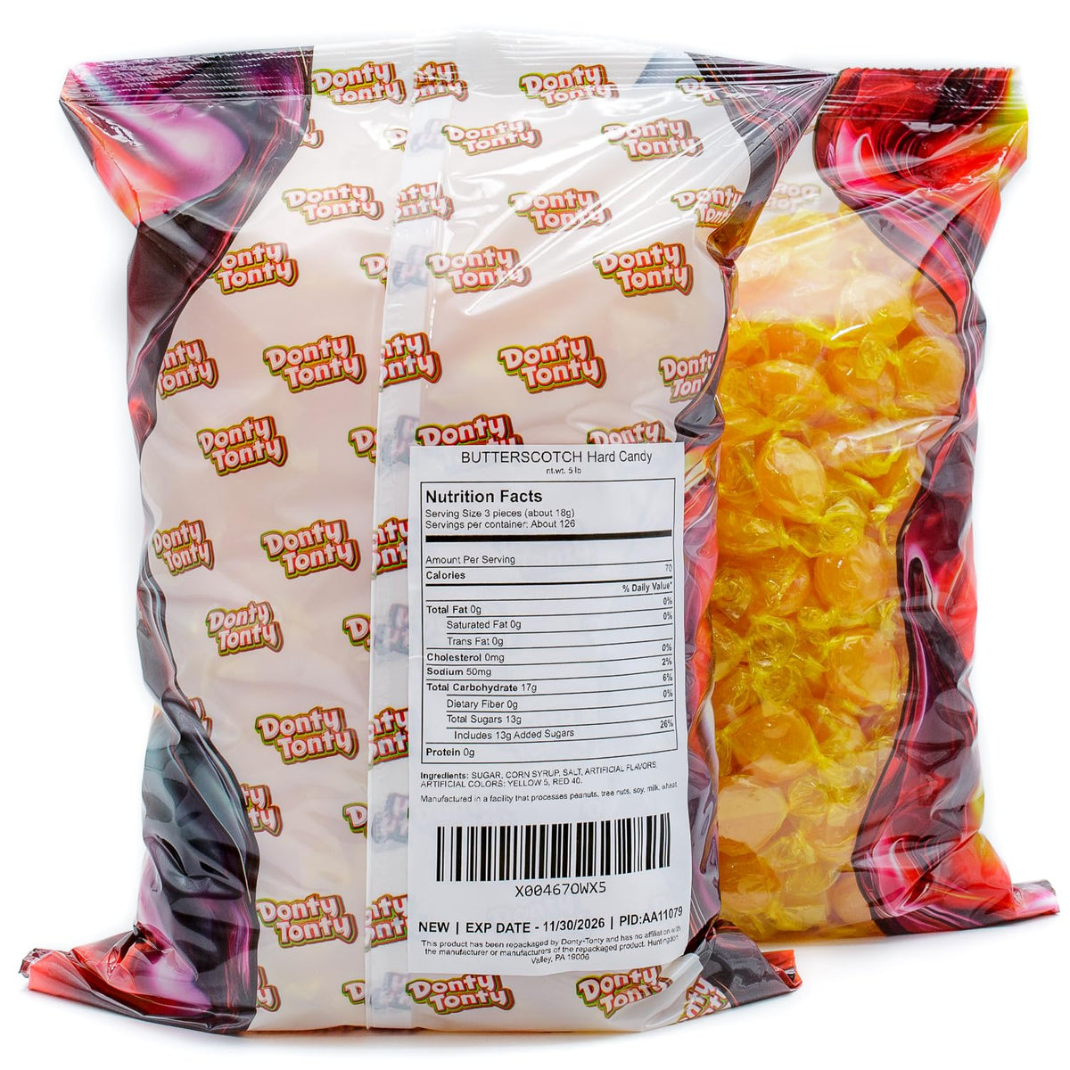 Donty-Tonty Butterscotch Discs golden color close-up highlights warm, comforting appeal