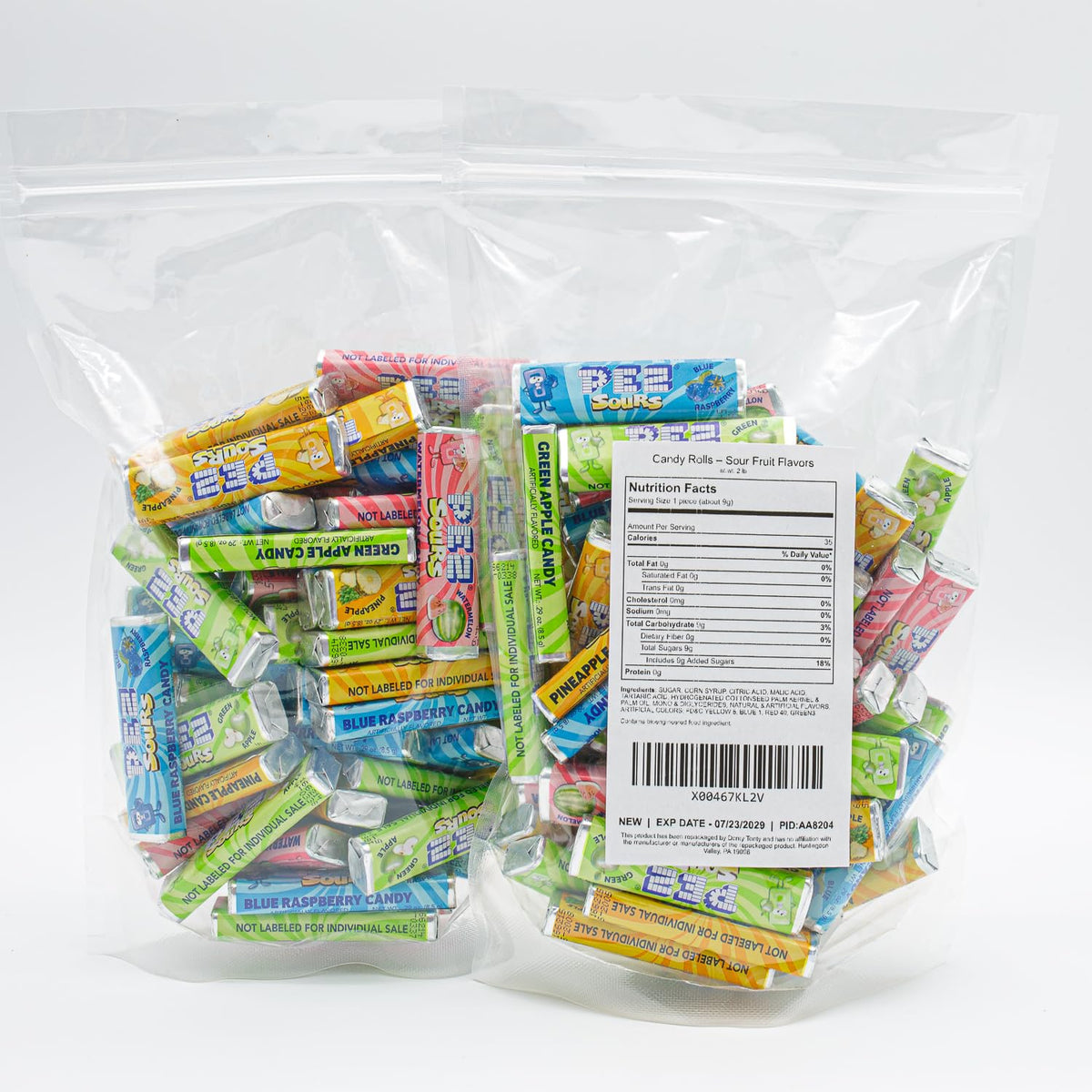 Donty-Tonty candy refill rolls green apple, tangy bite perfect for parties
