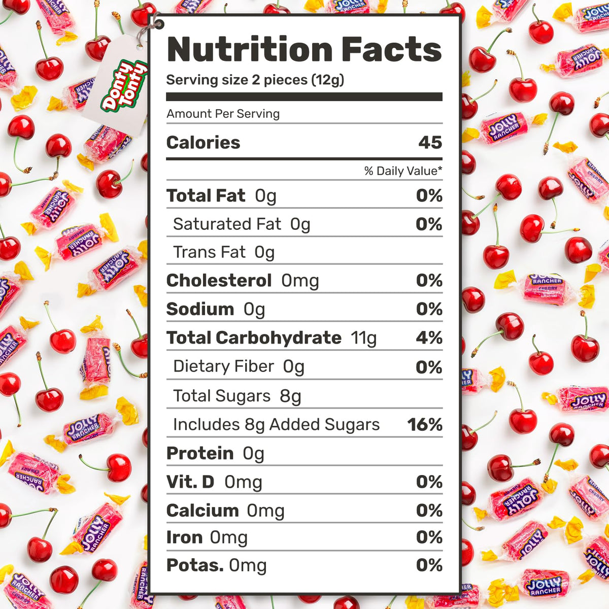Donty-Tonty Cherry hard candy party favors for gatherings.