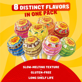 Donty-Tonty Chupa Chups eight flavor lineup for curious tasters.