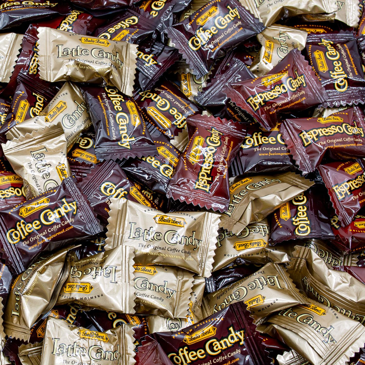 Donty-Tonty Coffee Candies bulk-pack on display inviting sharing and tasting