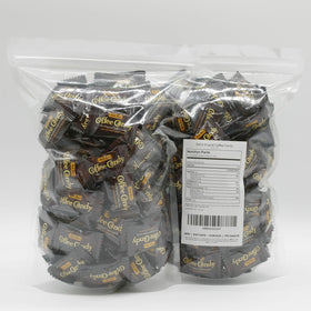 Donty-Tonty Coffee Candy back of bag highlighting reseal feature and freshness.