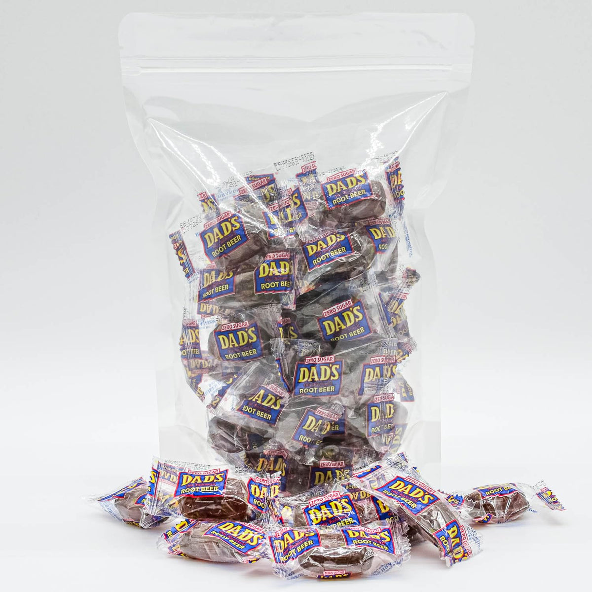 Donty-Tonty Root Beer Barrels transparent packaging protects freshness and makes selection easy