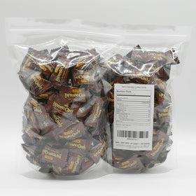 Donty-Tonty Espresso Candy bulk packaging in a clear bag, easy to stock.