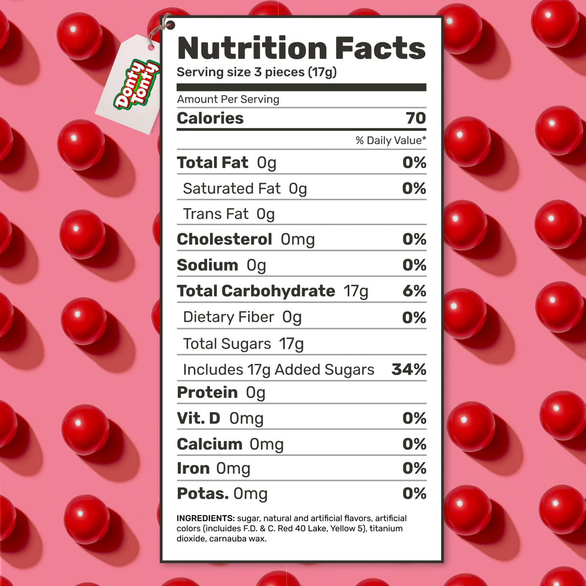 Donty-Tonty Fireball Candy pantry storage in a clear bag for quick access.