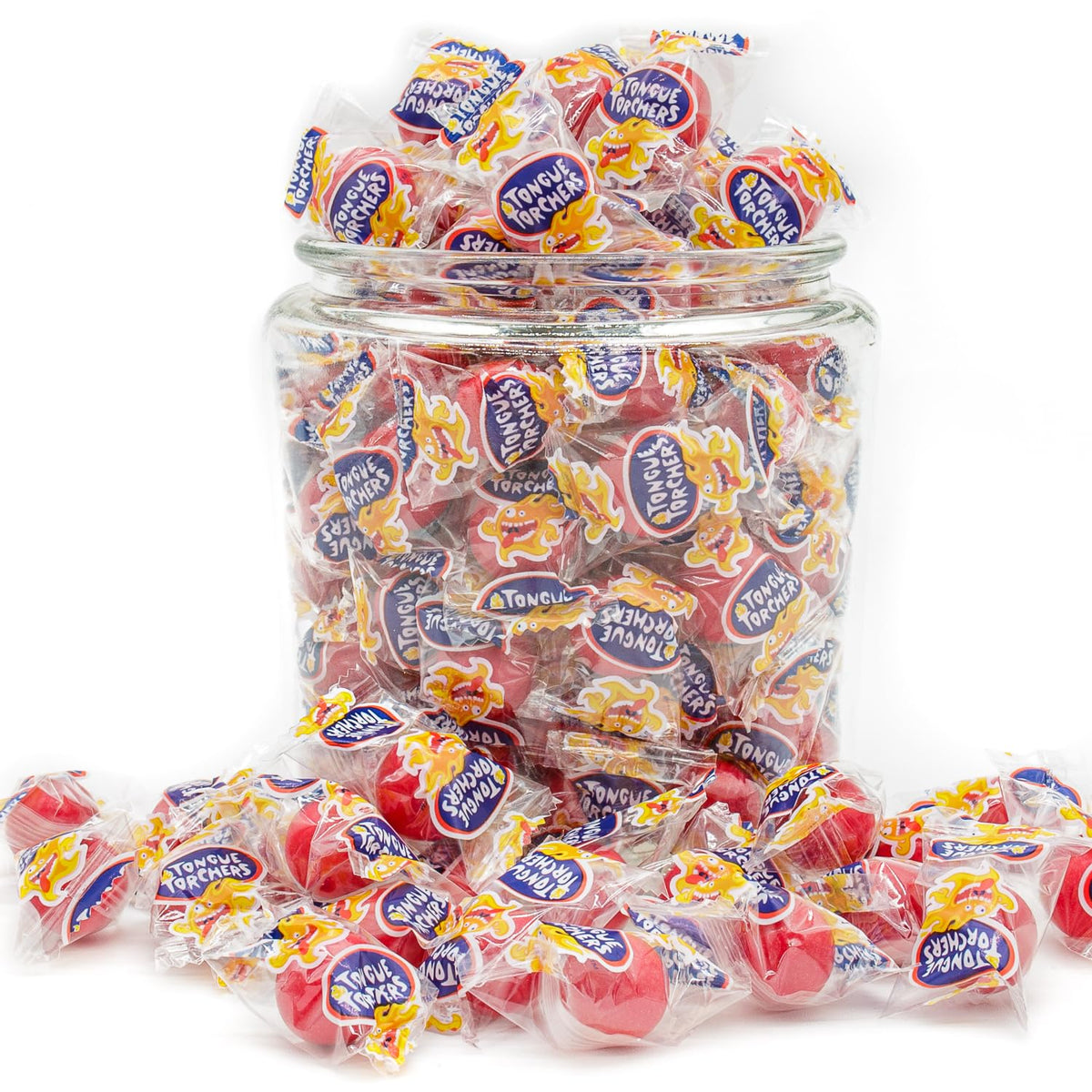 Donty-Tonty Fireball packaging view showing resealable, clear bag for freshness.
