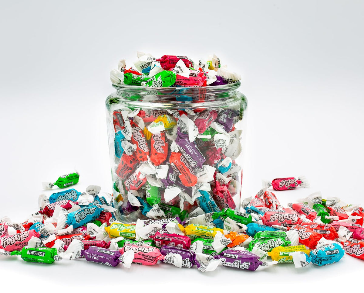 Donty-Tonty FROOTIES Taffy close-up reveals chewy texture and fruity flavors