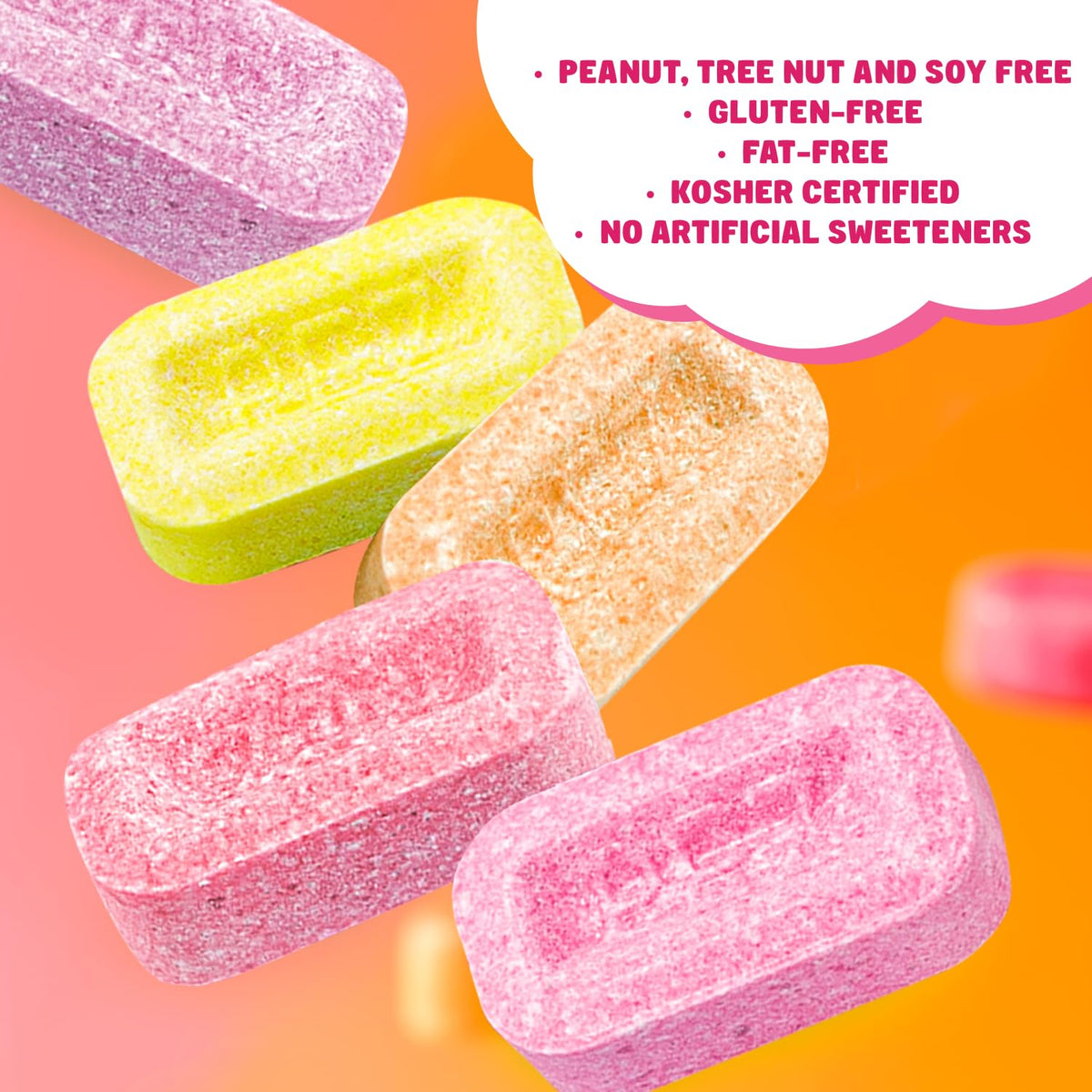 Donty-Tonty raspberry-flavor candy close-up ideal for grab-and-go snacking.