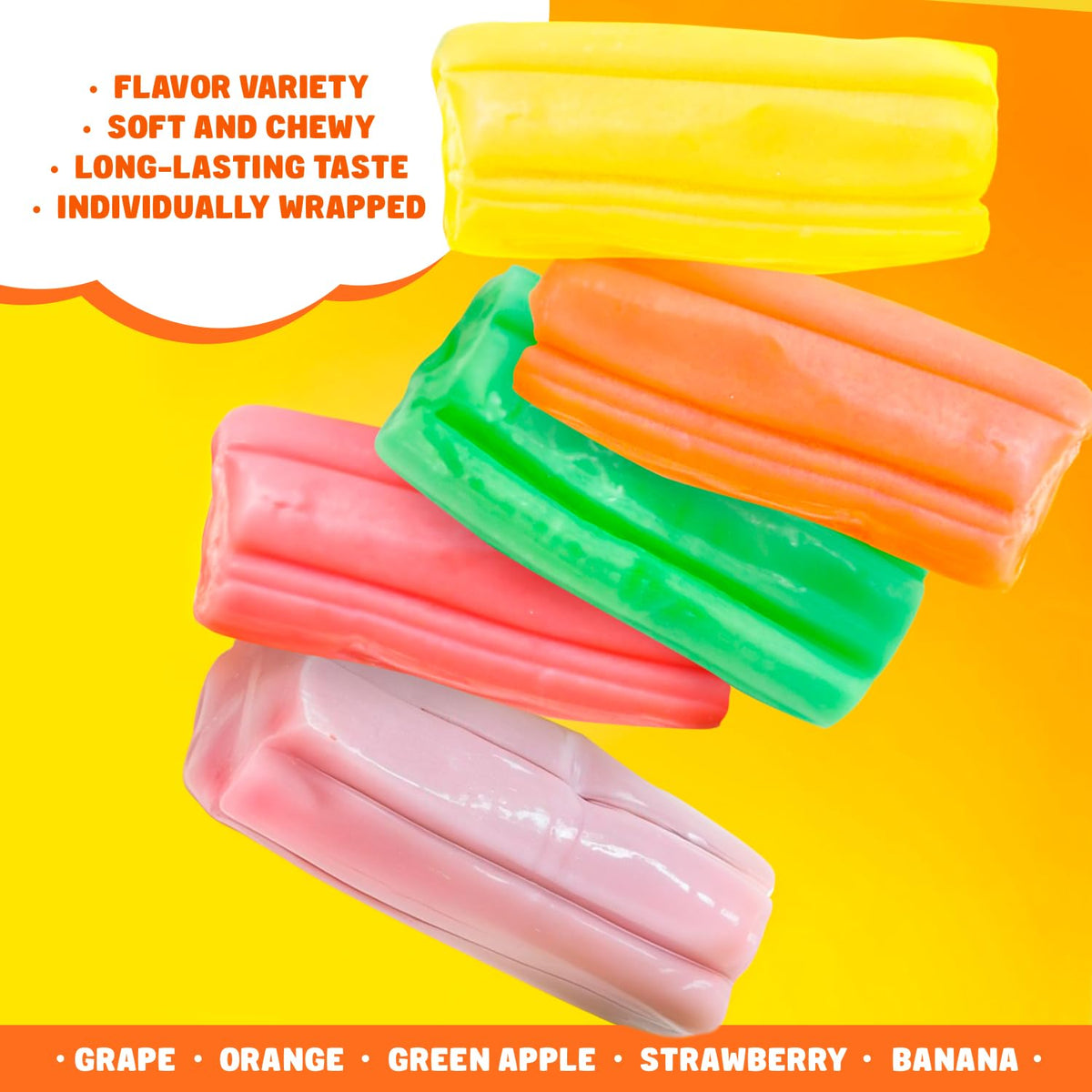 Donty-Tonty Fruit Chews bag-clear packaging protects flavor while staying visible.
