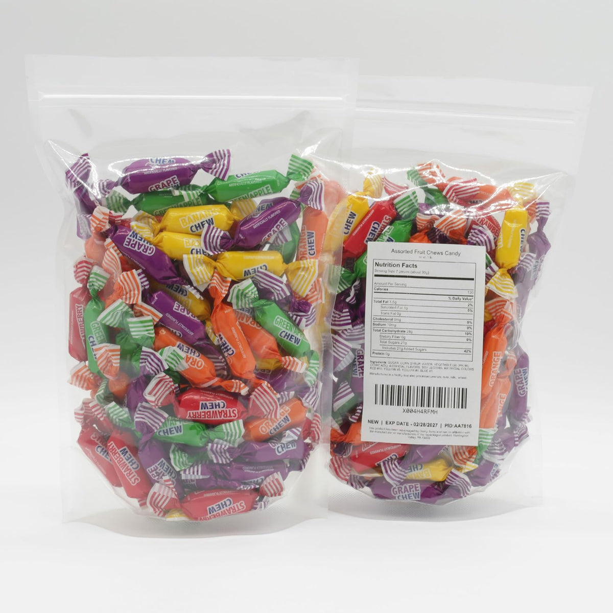 Donty-Tonty Fruit Chews variety-flavors adds color and fun to snack time.
