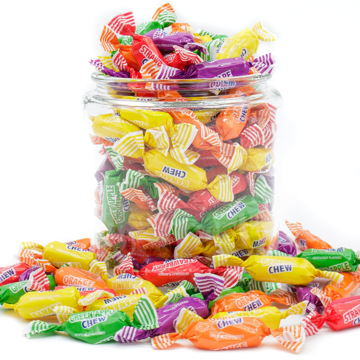 Donty-Tonty Fruit Chews strawberry-flavor highlights familiar sweetness in every bite.