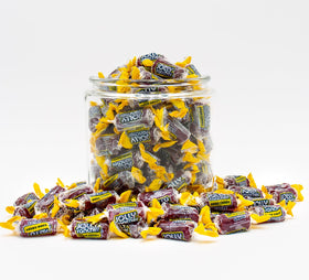 Donty-Tonty grape hard candy in a clear bag for freshness at home