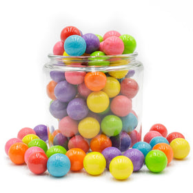 Donty-Tonty gumballs in clear packaging for easy storage.