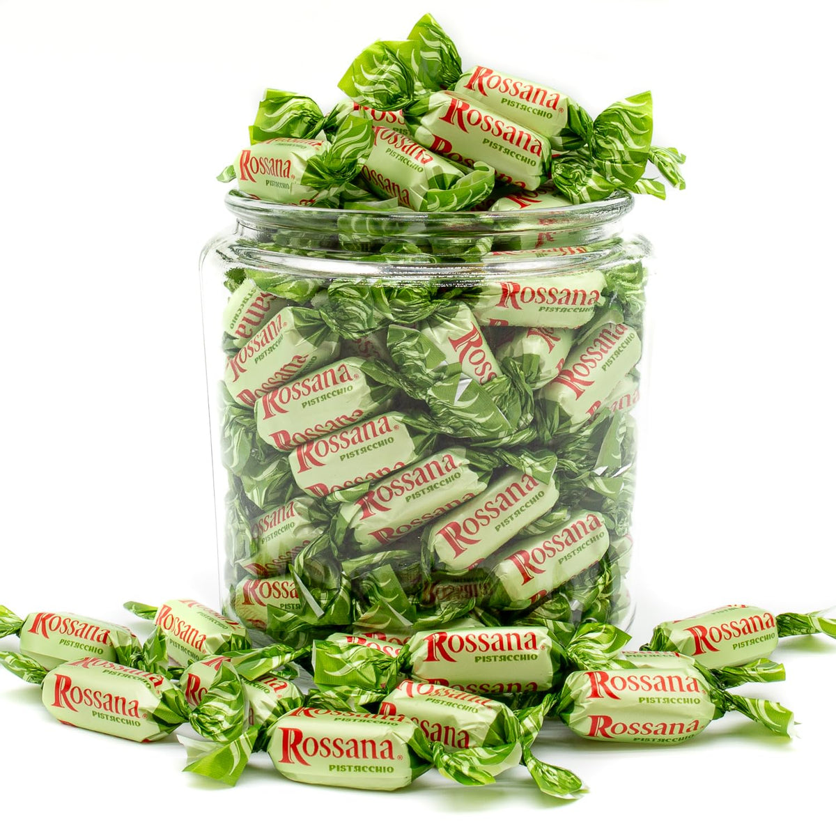 Donty-Tonty pistachio candy shell reveals a firm caramelized outer layer.