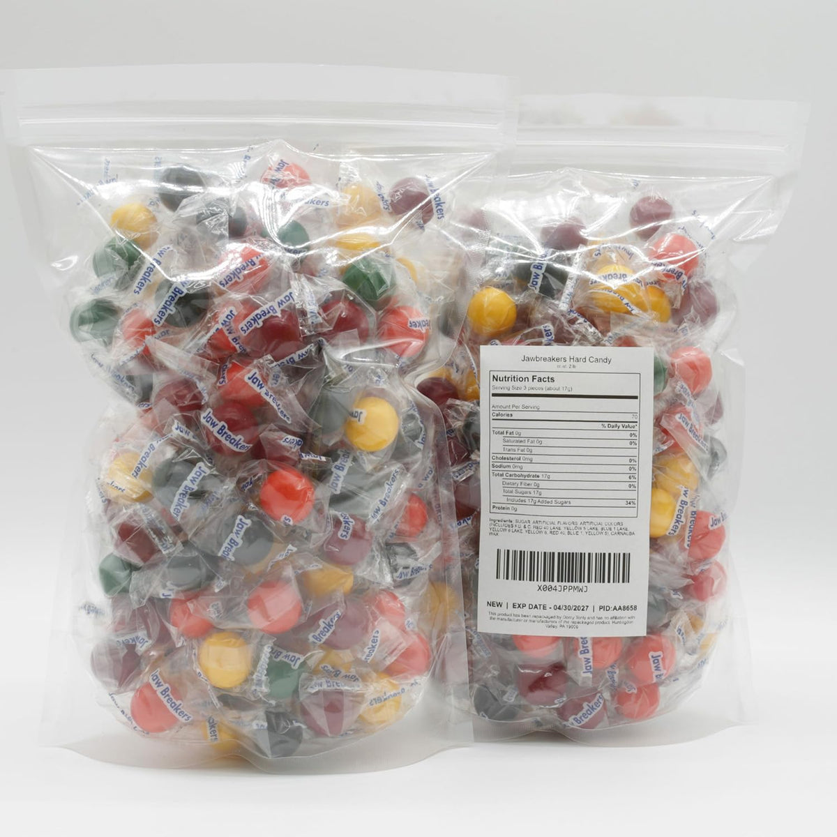 Donty-Tonty Jaw Breakers orange flavor with bright zest for snacking.