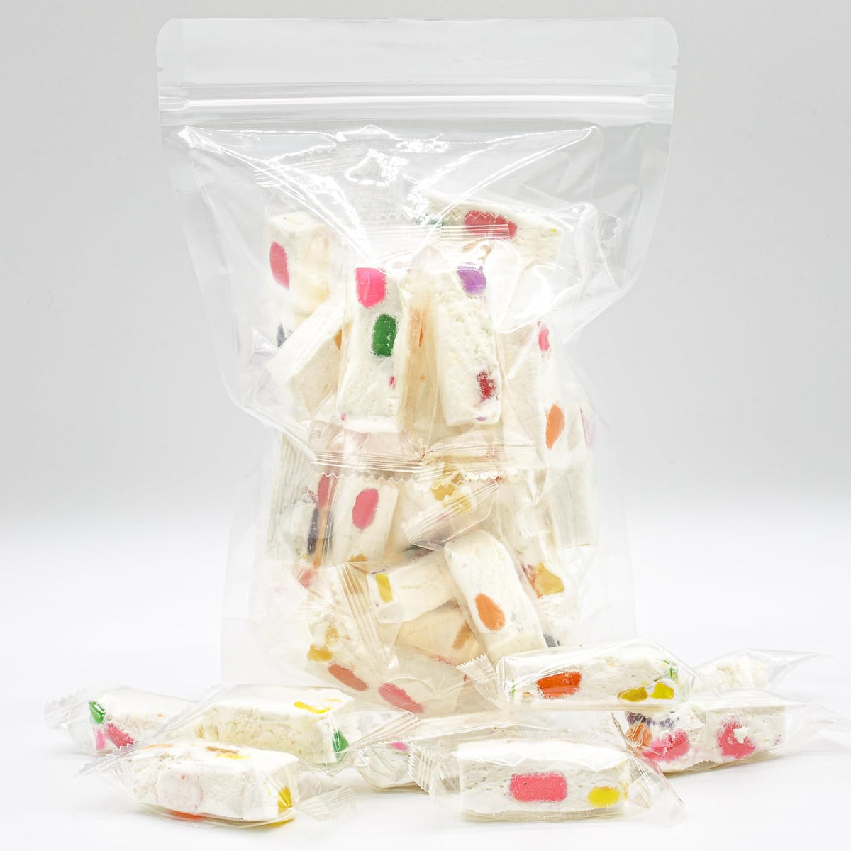 Donty-Tonty JUJUBE NOUGAT Tropical transparent packaging protects flavor.