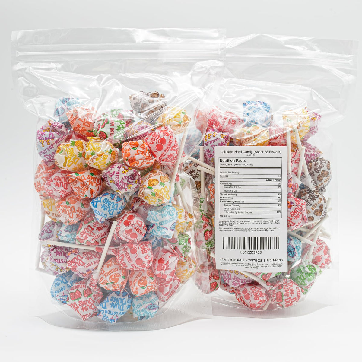 Donty-Tonty blue raspberry lollipop close-up, vivid blue hue