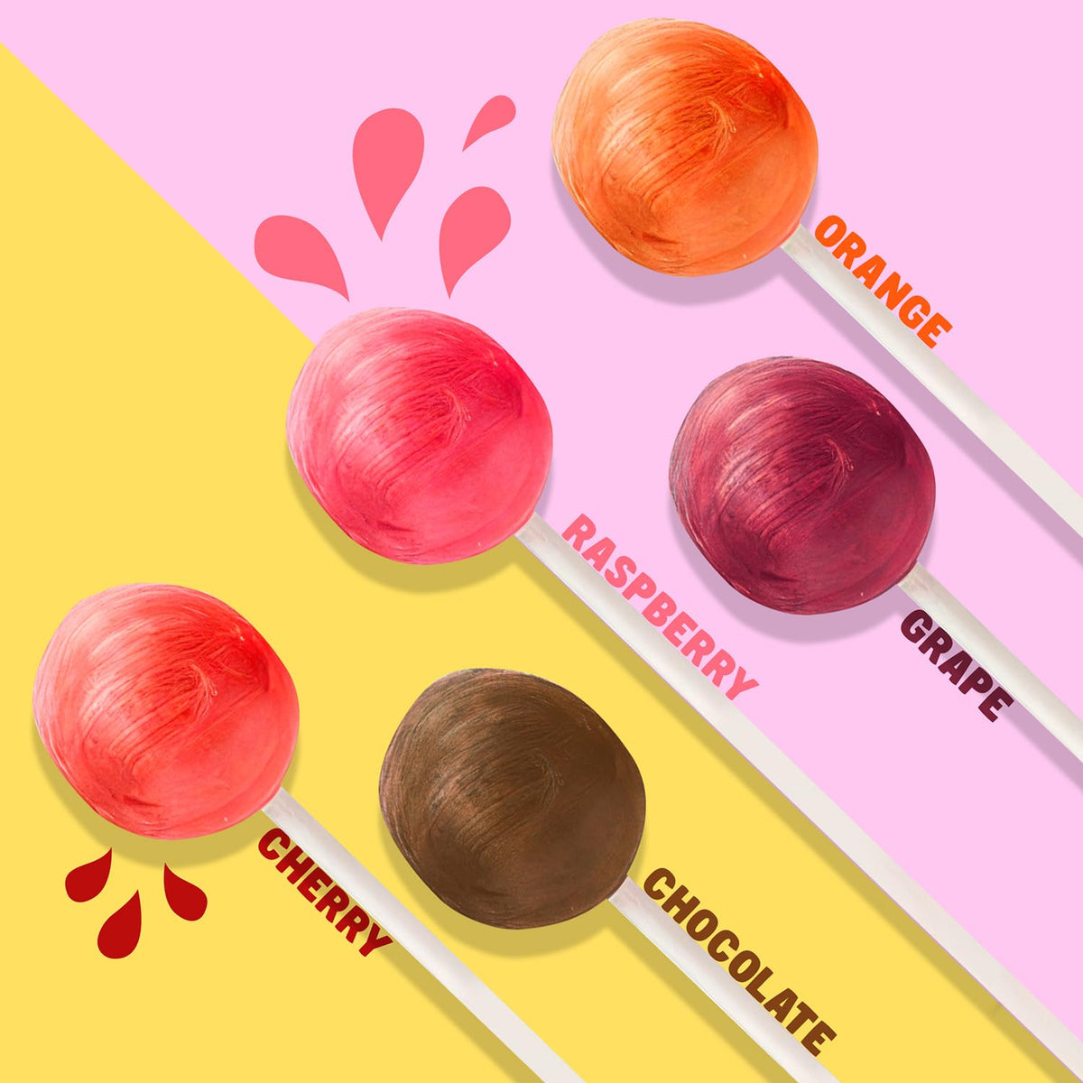 Donty-Tonty POPS five flavor variety close-up showing colors