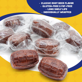 Donty-Tonty Root Beer Barrels individually wrapped pieces preserve freshness and portability.