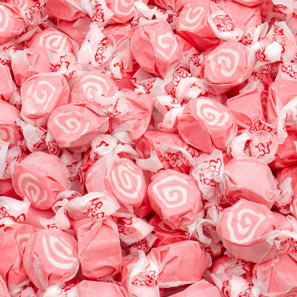 Donty-Tonty Salt Water Taffy Cinnamon bag front view shows fresh, classic candy