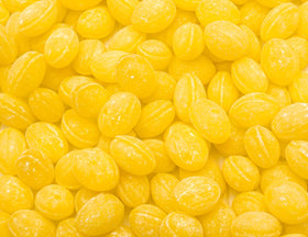Donty-Tonty Sanded Lemon Drops front view for bright, classic candy snacking.