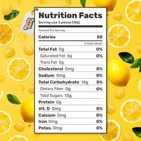 Donty-Tonty Lemon Drops pouring jar, convenient bulk candy for gatherings.