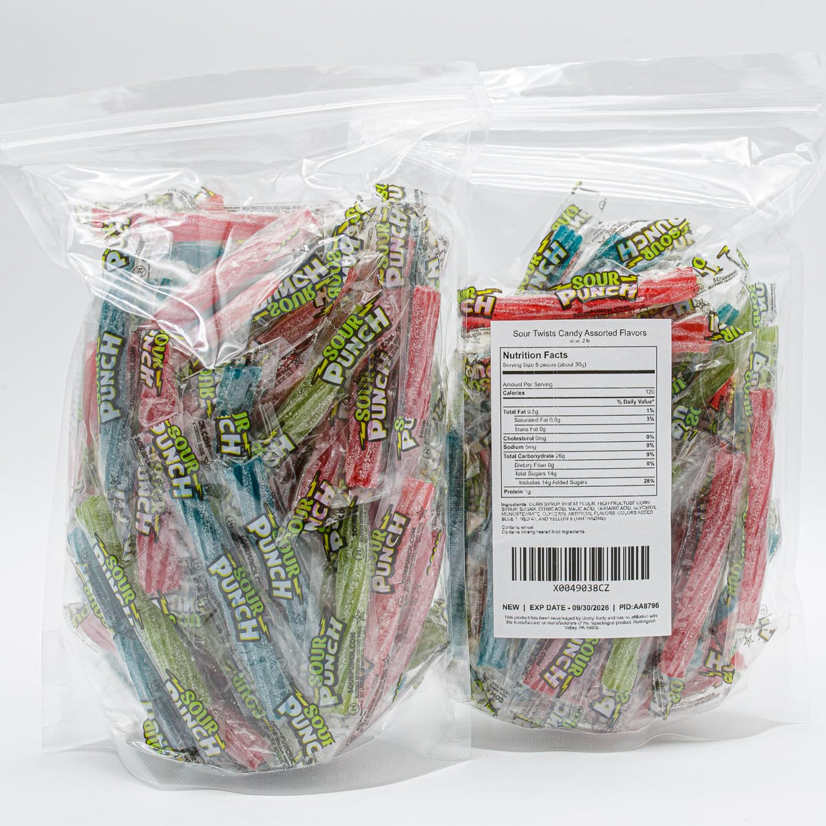 Donty-Tonty Sour Punch Twists gift-ready packaging; suits party favors and celebrations.