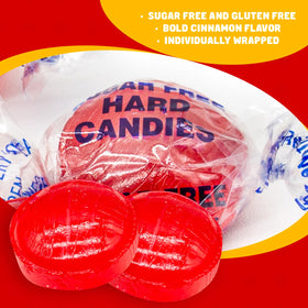 Donty-Tonty cinnamon hard candy close up highlighting bold cinnamon flavor