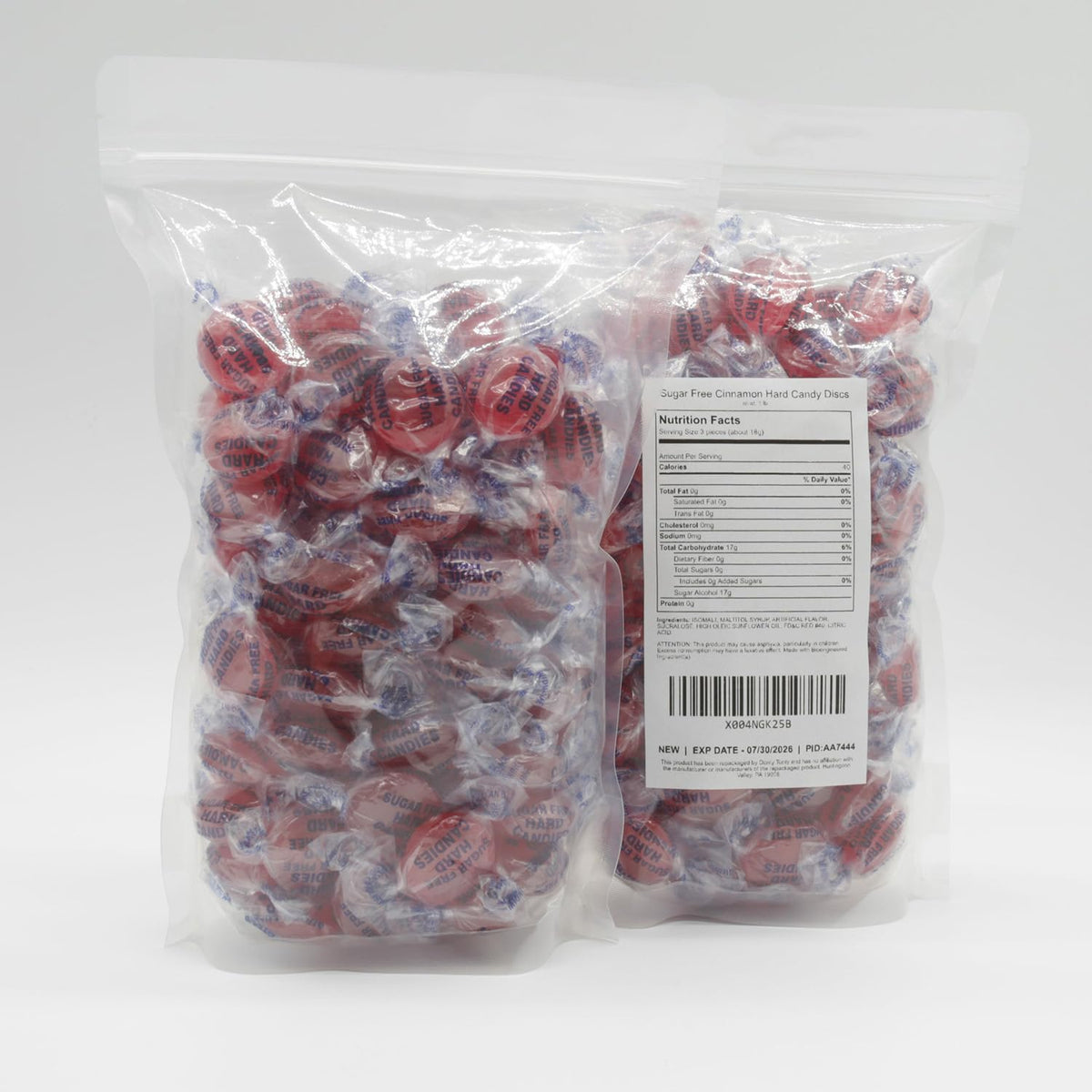 Donty-Tonty sugar free cinnamon hard candy snack selection for sharing