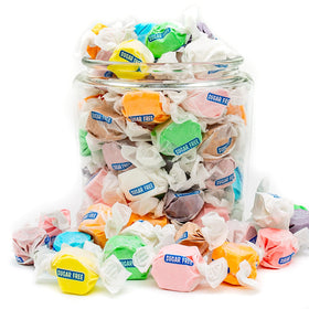 Donty-Tonty sugar-free taffy gluten-free and nut-free ingredients label.
